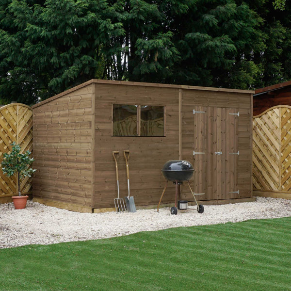 outdoor living today 12 ft. w x 5 ft. d solid wood lean-to